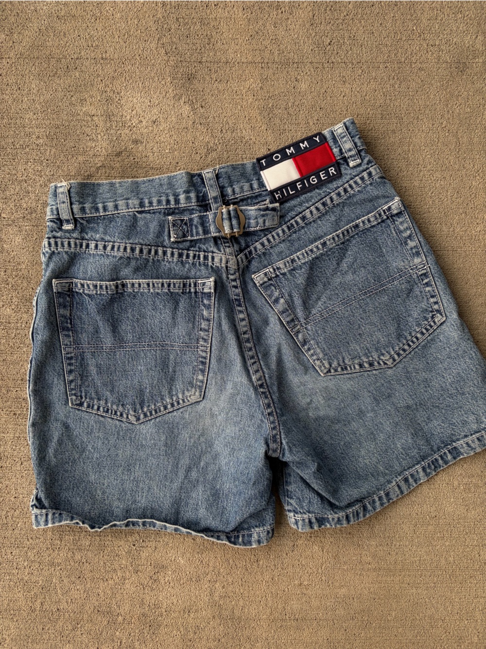Vintage 90s Tommy Hilfiger jeans denim cargo shorts high rise - Picture 3 of 6